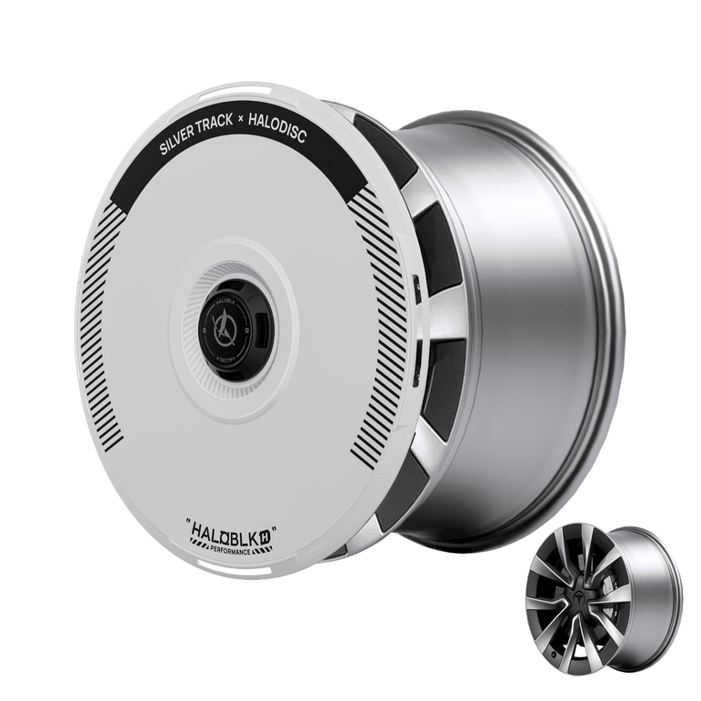 HALODISC 2 Tesla Wheel Covers丨Silver Track Aftermarket Carbon Fiber Part / Bodykit - Robot Bodykits