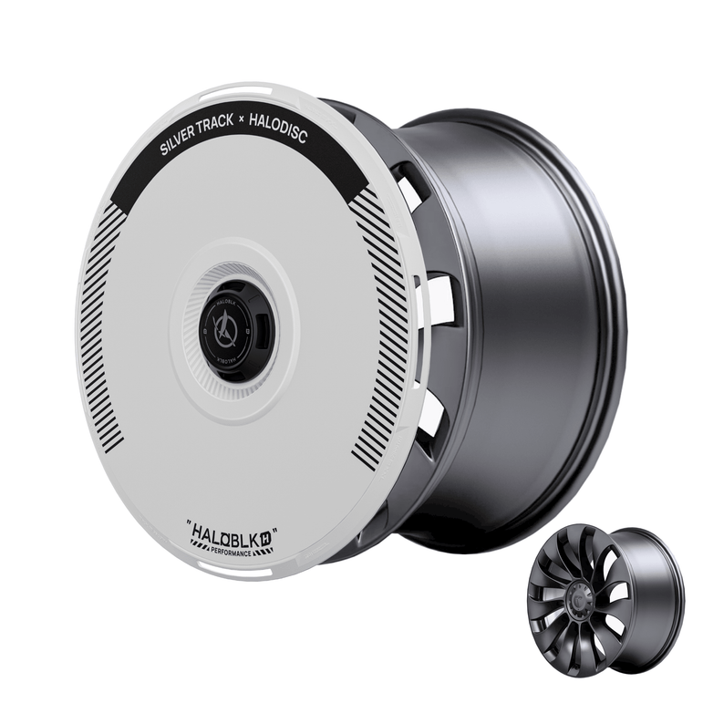 HALODISC 2 Tesla Wheel Covers丨Silver Track Aftermarket Carbon Fiber Part / Bodykit - Robot Bodykits