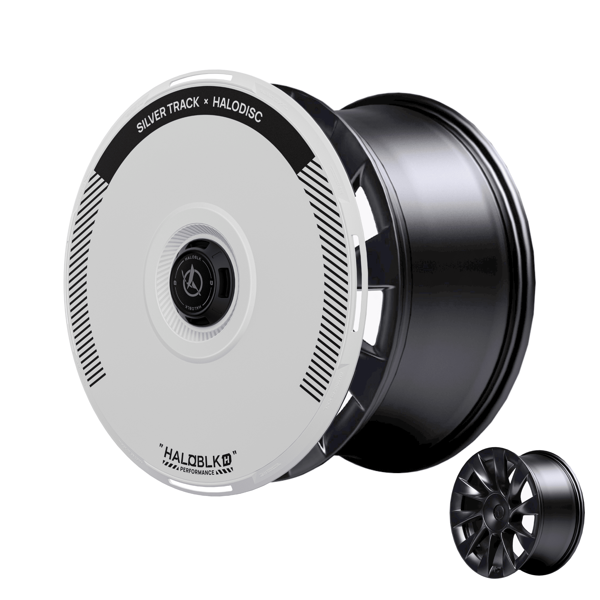 HALODISC 2 Tesla Wheel Covers丨Silver Track Aftermarket Carbon Fiber Part / Bodykit - Robot Bodykits