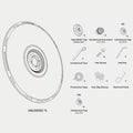 HALODISC 2 Tesla Wheel Covers丨Super Charging Aftermarket Carbon Fiber Part / Bodykit - Robot Bodykits