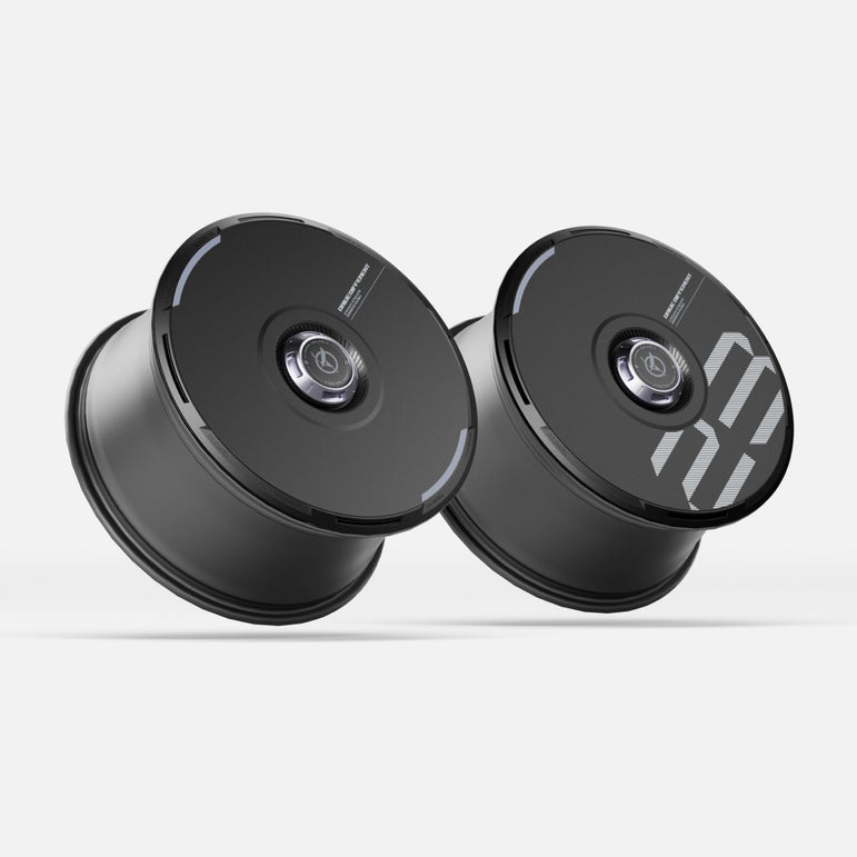HALODISC 2 Wheel Covers for Tesla | Custom Numbers Series BLACK Aftermarket Carbon Fiber Part / Bodykit - Robot Bodykits