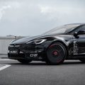 HALODISC 2 Wheel Covers for Tesla | Custom Numbers Series BLACK Aftermarket Carbon Fiber Part / Bodykit - Robot Bodykits