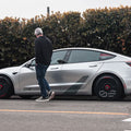 HALODISC 2 Wheel Covers for Tesla | Custom Numbers Series BLACK Aftermarket Carbon Fiber Part / Bodykit - Robot Bodykits