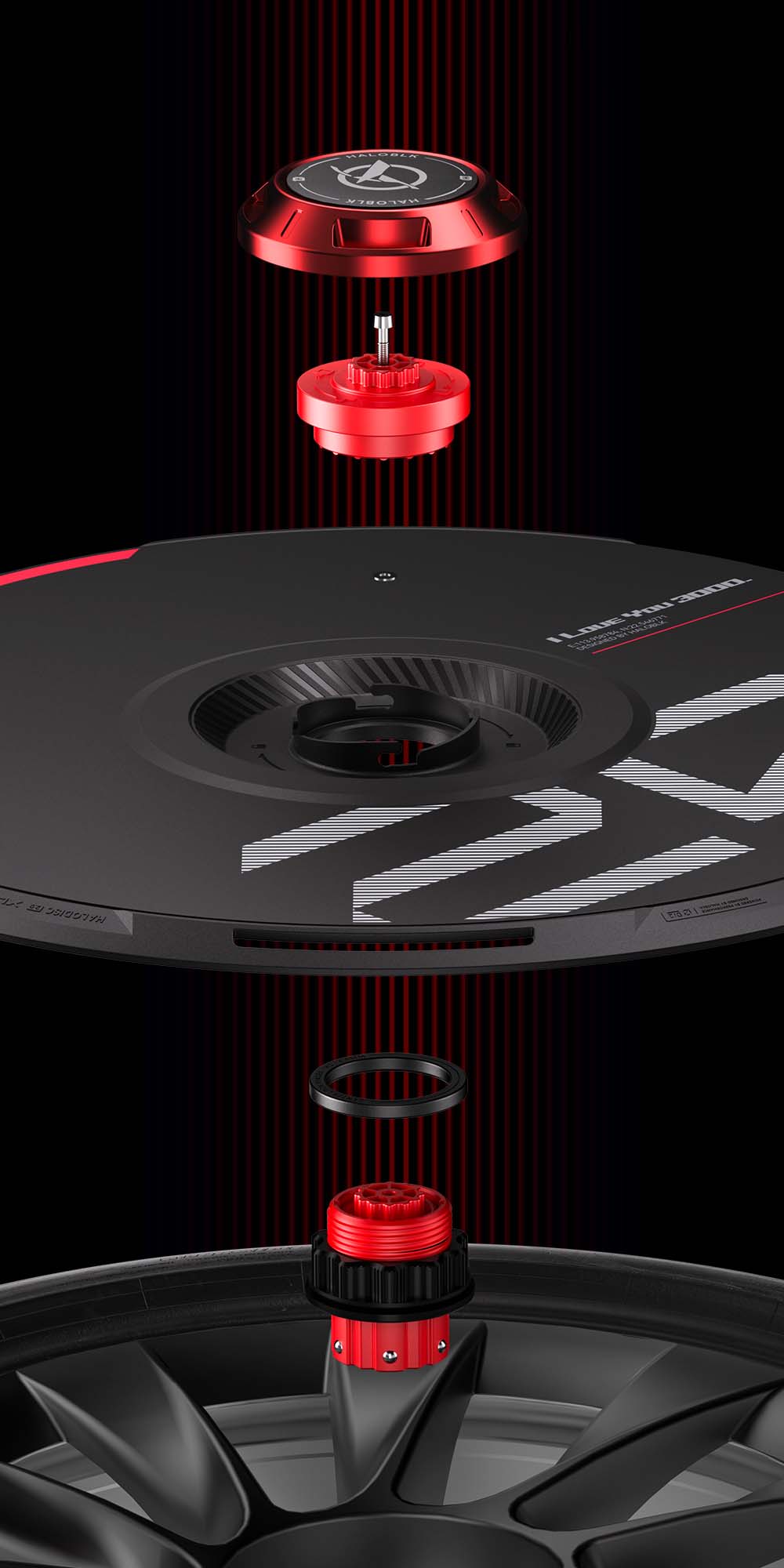 HALODISC 2 Wheel Covers for Tesla | Custom Numbers Series BLACK Aftermarket Carbon Fiber Part / Bodykit - Robot Bodykits