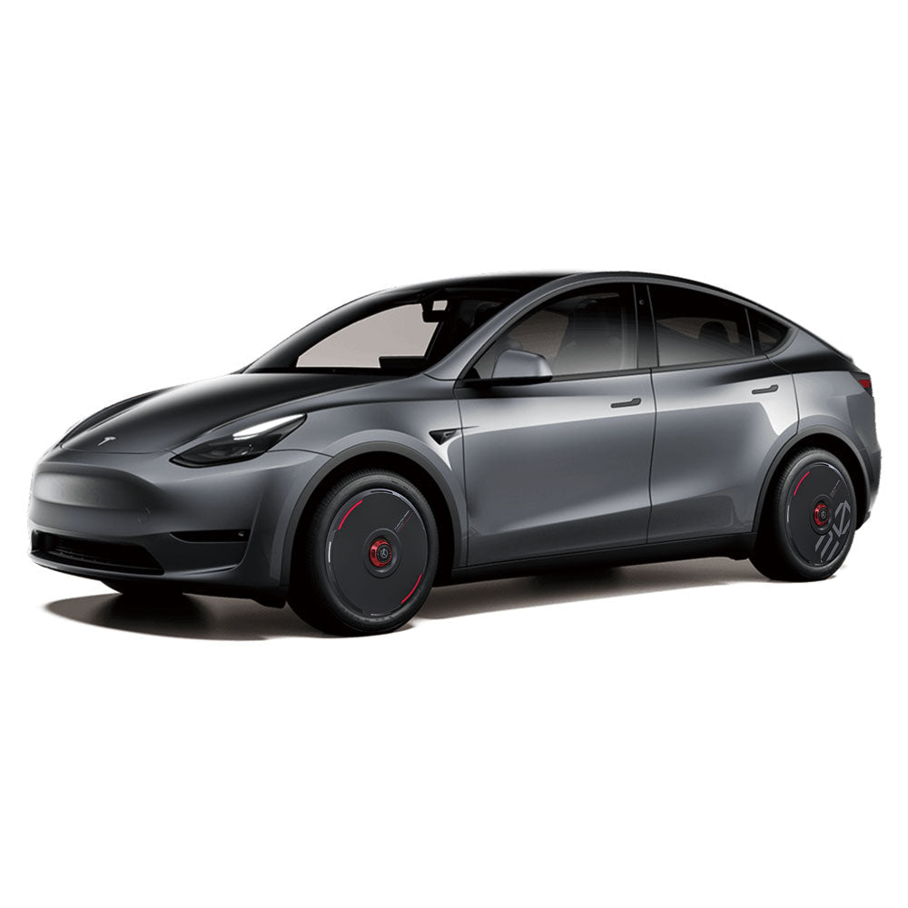 HALODISC 2 Wheel Covers for Tesla | Custom Numbers Series Aftermarket Carbon Fiber Part / Bodykit - Robot Bodykits