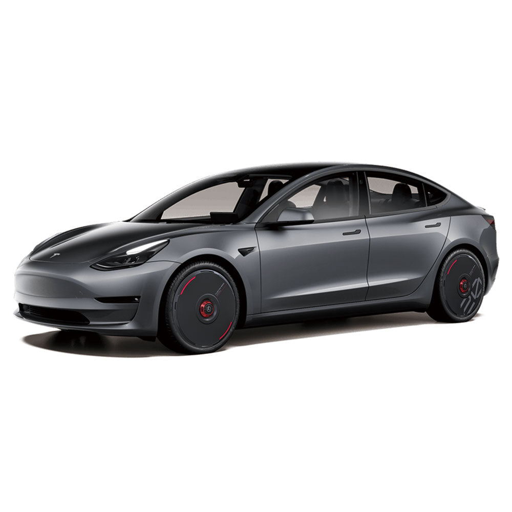 HALODISC 2 Wheel Covers for Tesla | Custom Numbers Series Aftermarket Carbon Fiber Part / Bodykit - Robot Bodykits