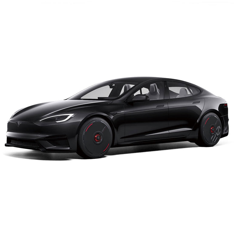HALODISC 2 Wheel Covers for Tesla | Custom Numbers Series Aftermarket Carbon Fiber Part / Bodykit - Robot Bodykits