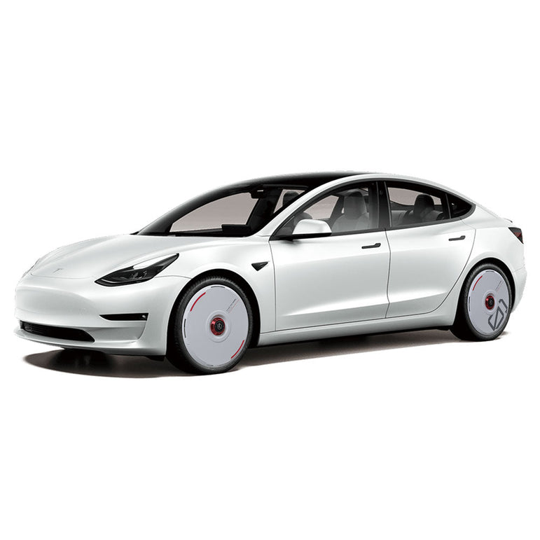 HALODISC 2 Wheel Covers for Tesla | Custom Numbers Series Aftermarket Carbon Fiber Part / Bodykit - Robot Bodykits
