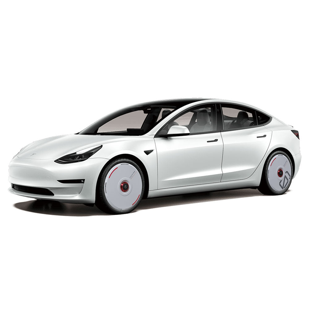 HALODISC 2 Wheel Covers for Tesla | Custom Numbers Series Aftermarket Carbon Fiber Part / Bodykit - Robot Bodykits