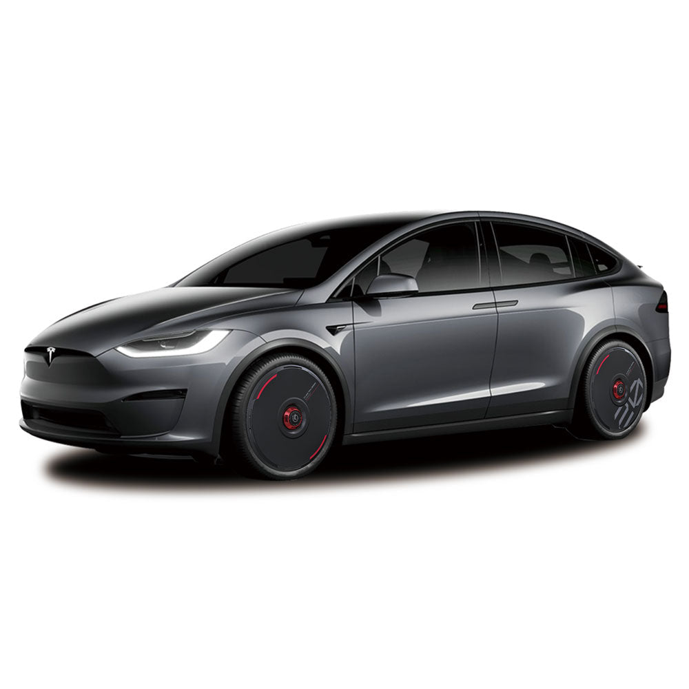 HALODISC 2 Wheel Covers for Tesla | Custom Numbers Series Aftermarket Carbon Fiber Part / Bodykit - Robot Bodykits