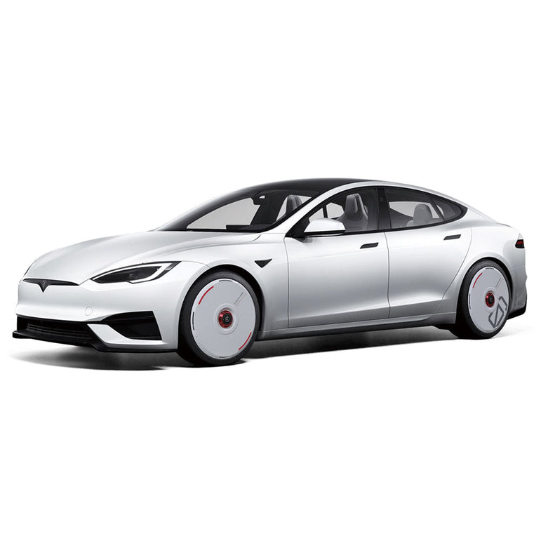HALODISC 2 Wheel Covers for Tesla | Custom Numbers Series Aftermarket Carbon Fiber Part / Bodykit - Robot Bodykits