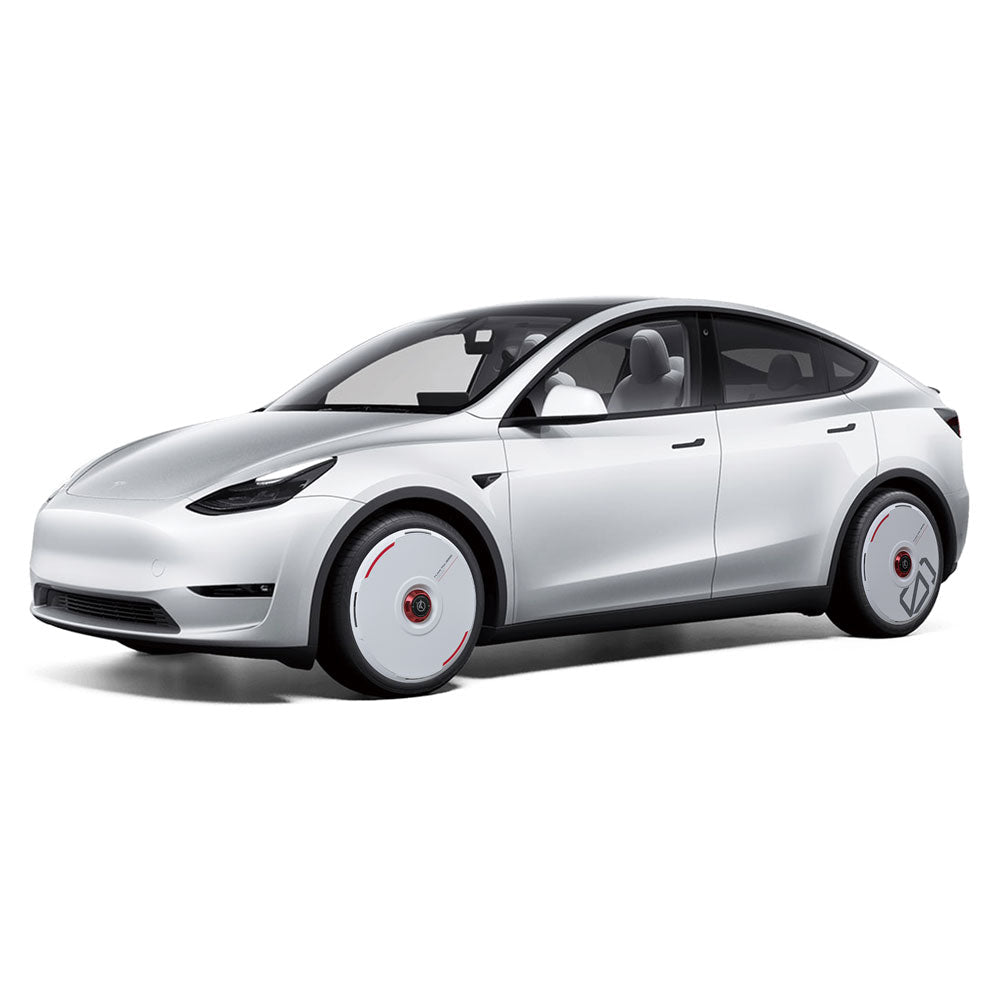 HALODISC 2 Wheel Covers for Tesla | Custom Numbers Series Aftermarket Carbon Fiber Part / Bodykit - Robot Bodykits