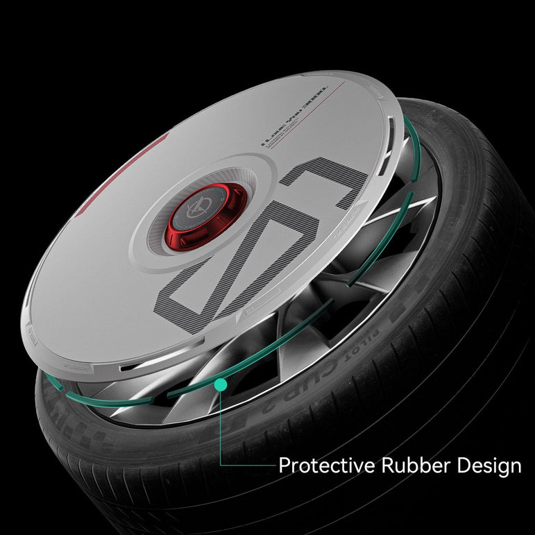 HALODISC 2 Wheel Covers for Tesla | Custom Numbers Series WHITE Aftermarket Carbon Fiber Part / Bodykit - Robot Bodykits