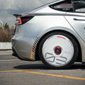 HALODISC 2 Wheel Covers for Tesla | Custom Numbers Series WHITE Aftermarket Carbon Fiber Part / Bodykit - Robot Bodykits