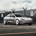 HALODISC 2 Wheel Covers for Tesla | Custom Numbers Series WHITE Aftermarket Carbon Fiber Part / Bodykit - Robot Bodykits