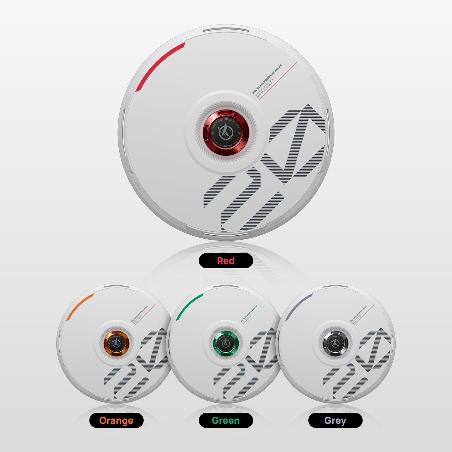 HALODISC 2 Wheel Covers for Tesla | Custom Numbers Series WHITE Aftermarket Carbon Fiber Part / Bodykit - Robot Bodykits