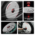 HALODISC 2 Wheel Covers for Tesla | Custom Numbers Series WHITE Aftermarket Carbon Fiber Part / Bodykit - Robot Bodykits
