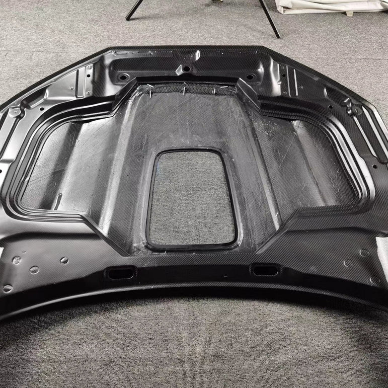 SD Carbon Fiber Tempered Glass Hood Bonnet For Audi A4 S4 2017-ON B9 B9.5