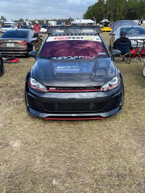 CMST Carbon Fiber PVC Glass Transparent Hood for Volkswagen GTI & Golf R & Golf MK7 MK7.5