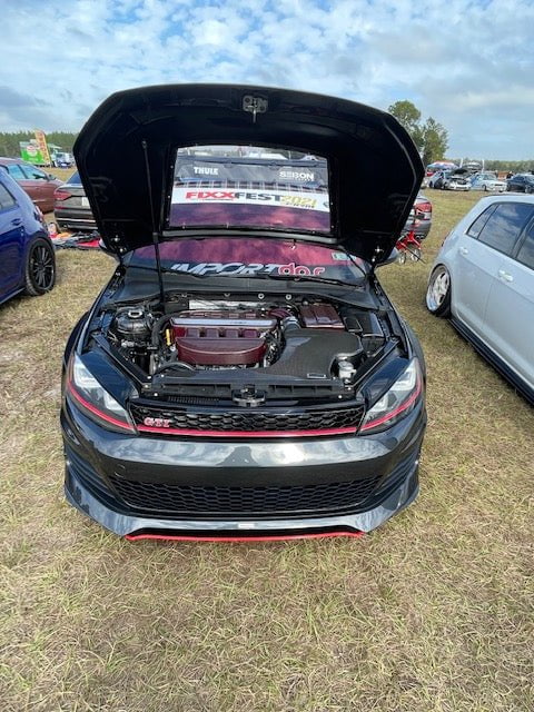 CMST Carbon Fiber PVC Glass Transparent Hood for Volkswagen GTI & Golf R & Golf MK7 MK7.5