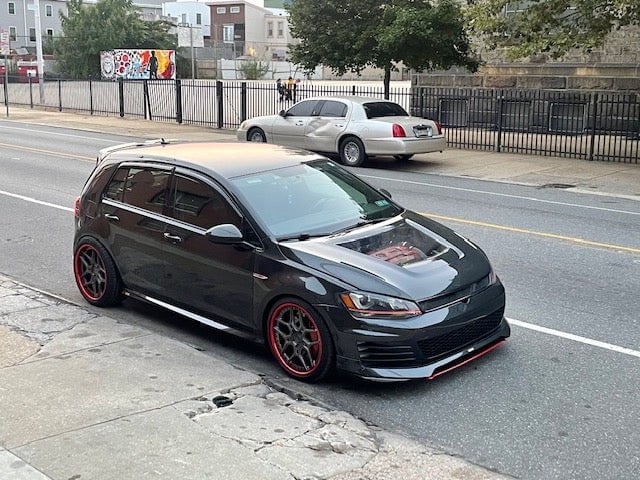 CMST Carbon Fiber PVC Glass Transparent Hood for Volkswagen GTI & Golf R & Golf MK7 MK7.5