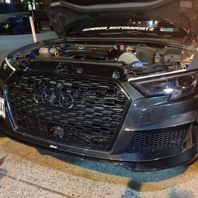 Karbel Carbon Dry Carbon Fiber RS3 Style Front Bumper for Audi A3 & A3 S Line & S3 2017-2020 8.5V