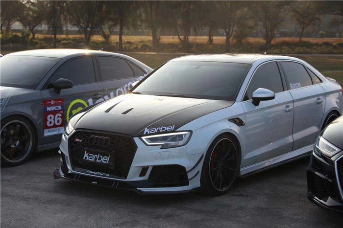 Karbel Dry Carbon Fiber Double-sided Hood Bonnet for Audi RS3 2018-2020 & S3 A3 2014-2020