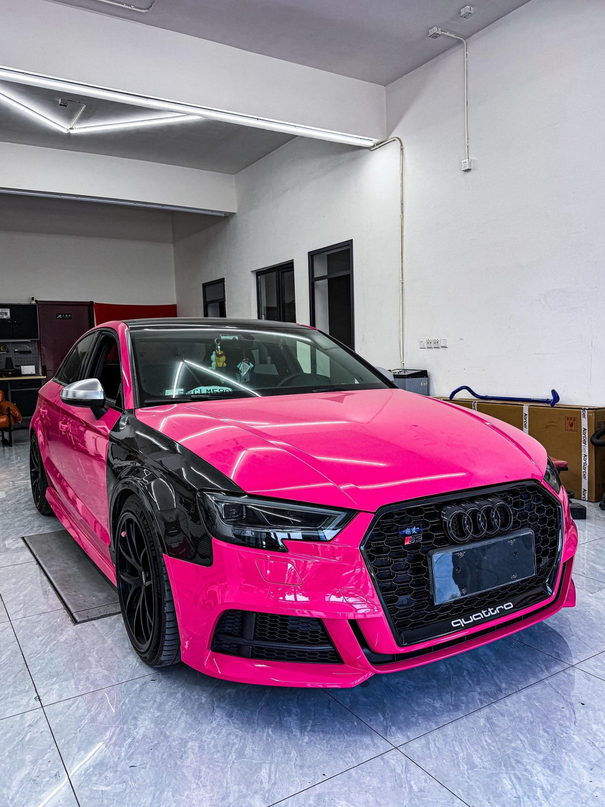 Karbel Carbon Dry Carbon Fiber Front Fenders for Audi A3 S3 8.5V 2017-2020 Sedan Aftermarket Carbon Fiber Part / Bodykit - Robot Bodykits
