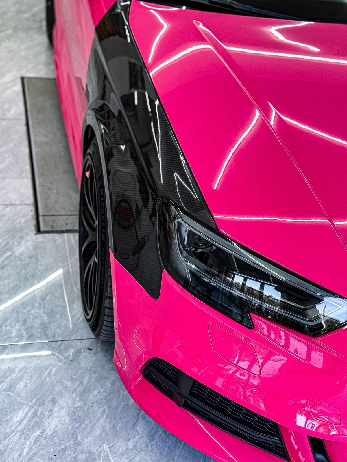 Karbel Carbon Dry Carbon Fiber Front Fenders for Audi A3 S3 8.5V 2017-2020 Sedan Aftermarket Carbon Fiber Part / Bodykit - Robot Bodykits