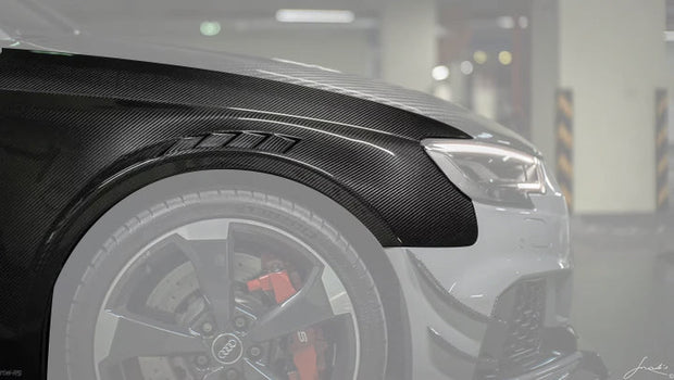 Karbel Carbon Dry Carbon Fiber Front Fenders for Audi RS3 8.5V 2017 - 2020 Sedan Aftermarket Carbon Fiber Part / Bodykit - Robot Bodykits
