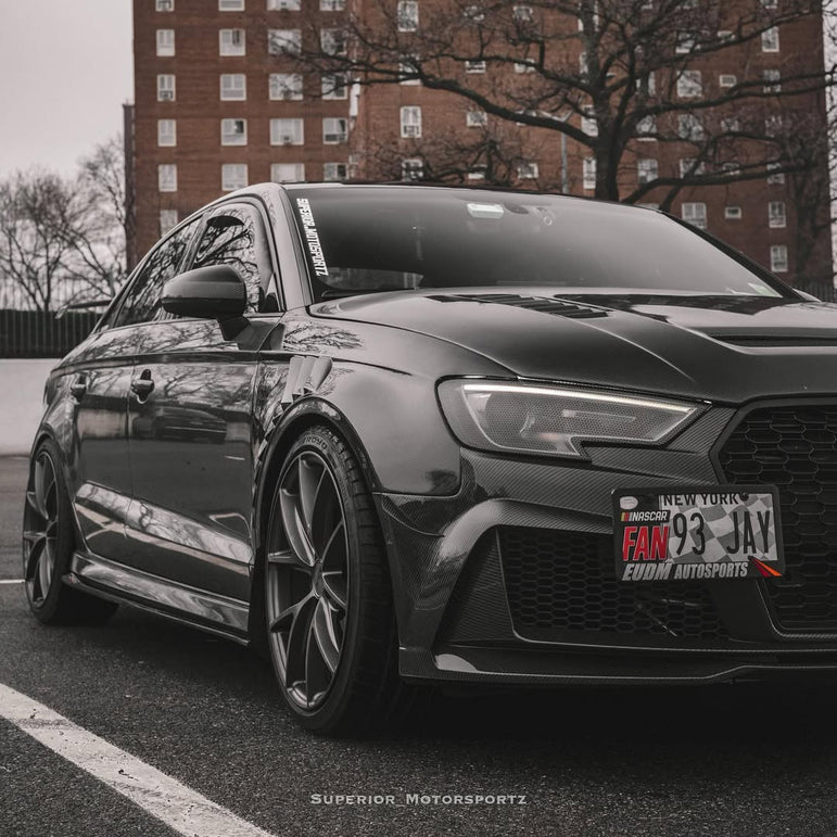 Karbel Carbon Dry Carbon Fiber RS3 Style Front Bumper for Audi A3 & A3 S Line & S3 2017 - 2020 8.5V Aftermarket Carbon Fiber Part / Bodykit - Robot Bodykits