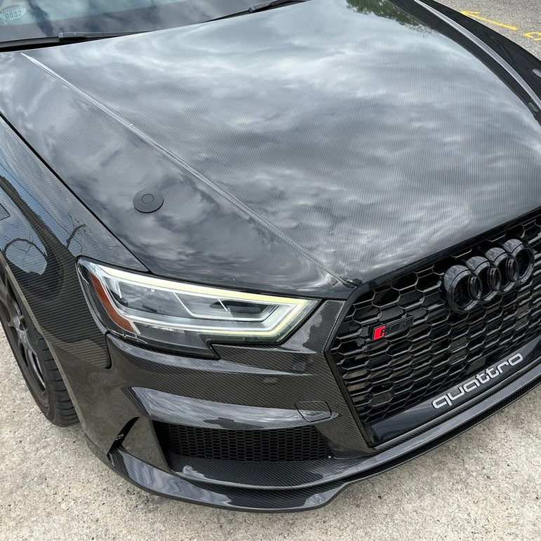 Karbel Carbon Dry Carbon Fiber RS3 Style Front Bumper for Audi A3 & A3 S Line & S3 2017 - 2020 8.5V Aftermarket Carbon Fiber Part / Bodykit - Robot Bodykits