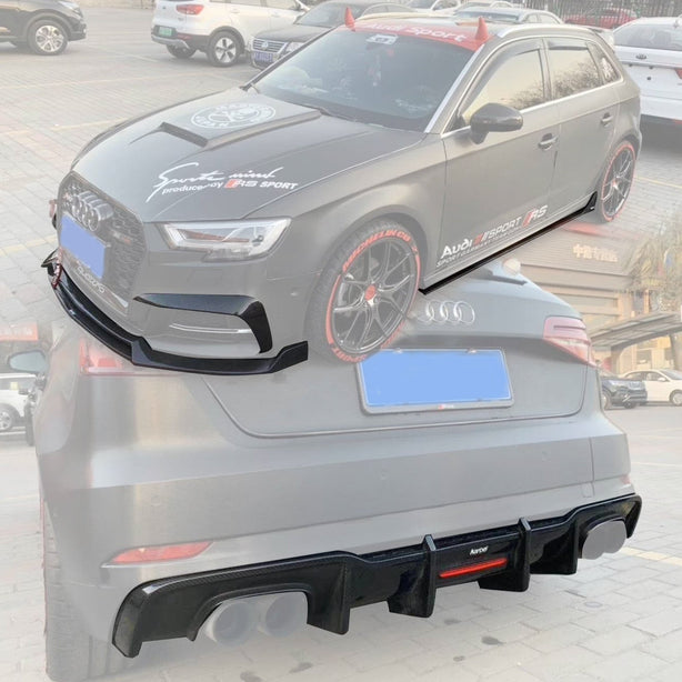 Karbel Dry - Carbon (Prepreg) Carbon Fiber Body Kit for Audi A3/S3 8v Hatchback (S - Line) (2017–2019) Aftermarket Carbon Fiber Part / Bodykit - Robot Bodykits
