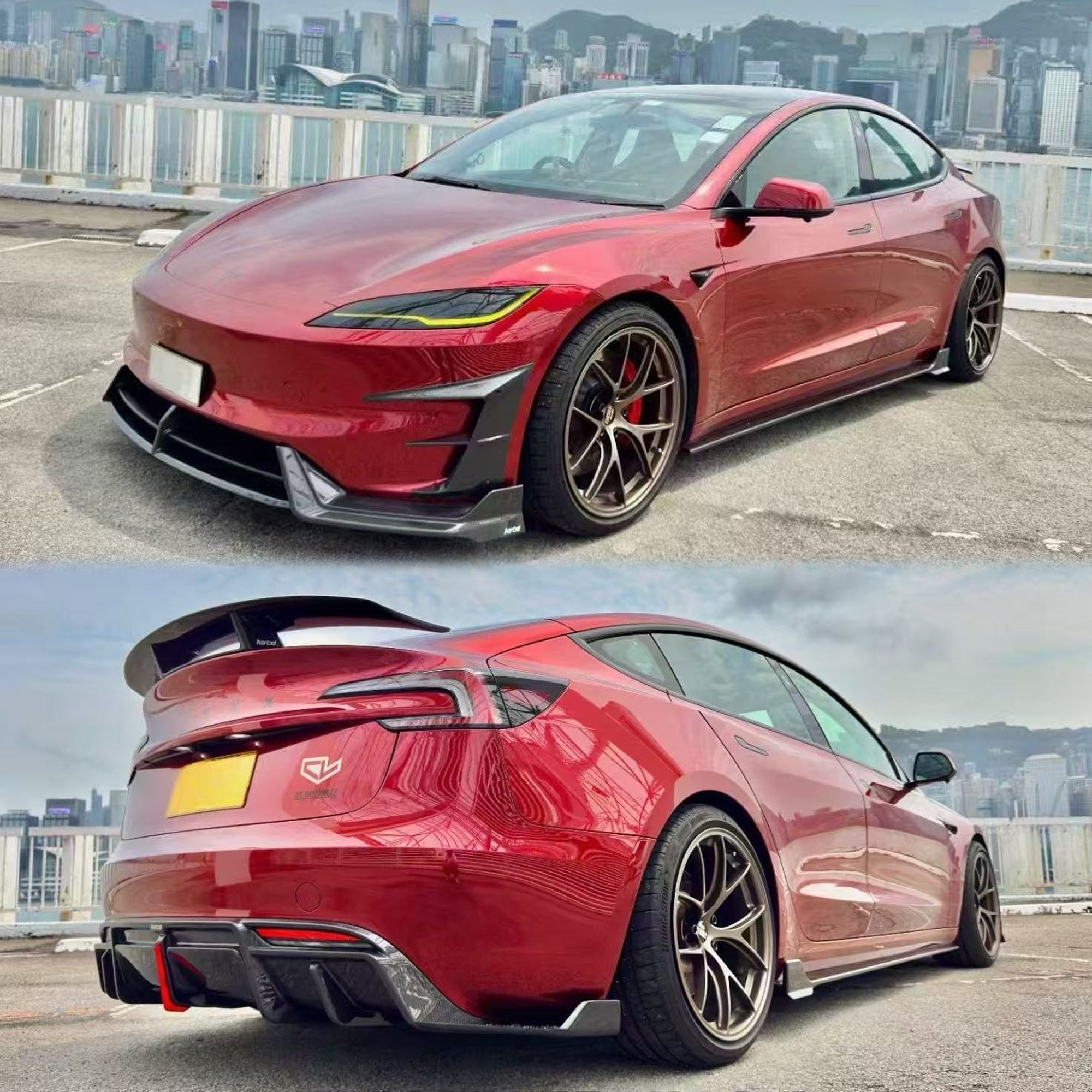 Karbel Model 3 Performance (Highland) Full Dry - Carbon Fibre Bodykit Aftermarket Carbon Fiber Part / Bodykit - Robot Bodykits