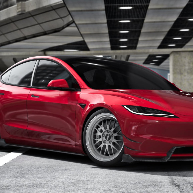 Karbel Pre - preg Carbon Fiber Front Lip for Tesla Model 3 Highland 2024 - ON Aftermarket Carbon Fiber Part / Bodykit - Robot Bodykits