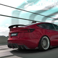 Karbel Pre - preg Carbon Fiber With Light Rear Diffuser & Canards for Tesla Model 3 Highland / P Aftermarket Carbon Fiber Part / Bodykit - Robot Bodykits