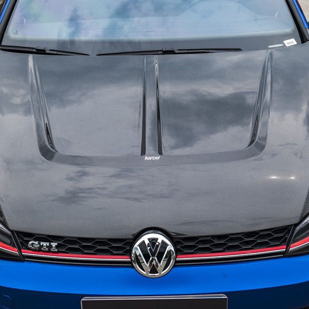 KARBEL - Volkswagen Golf Mk7 Mk7.5 Dry - Carbon Fibre Bonnet / Hood Aftermarket Carbon Fiber Part / Bodykit - Robot Bodykits