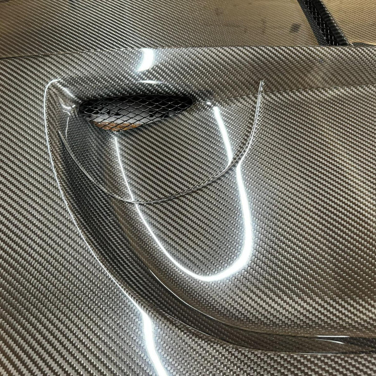 Kid Louis Mercedes Benz C190 AMG GT GTS GTC GTR Dry - Carbon Fiber Hood / Bonnet Black Series Style 2015 - 2021 Aftermarket Carbon Fiber Part / Bodykit - Robot Bodykits