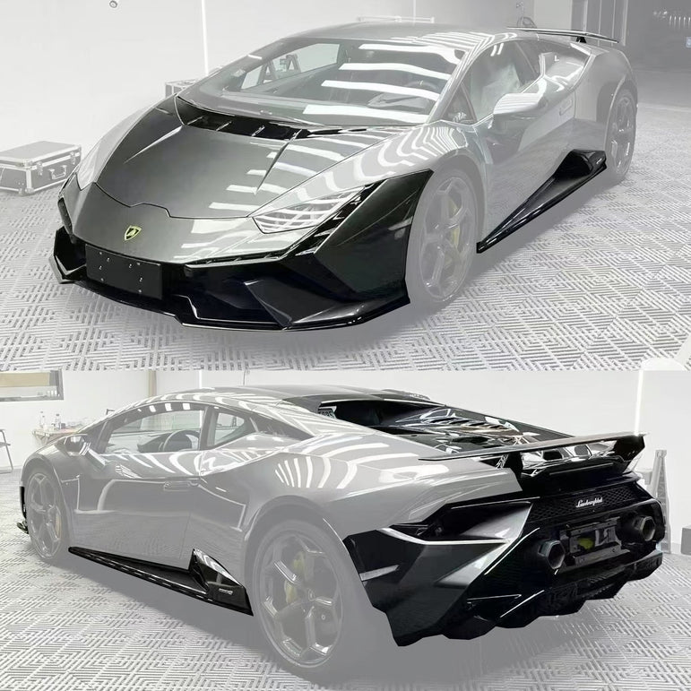Lamborghini Huracan LP580 / LP610 / EVO → Tecnica Conversion Body Kit (PP Material) Aftermarket Carbon Fiber Part / Bodykit - Robot Bodykits