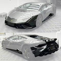 Lamborghini Huracan LP580 / LP610 / EVO → Tecnica Conversion Body Kit (PP Material) Aftermarket Carbon Fiber Part / Bodykit - Robot Bodykits