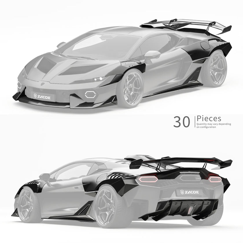 ZACOE Lamborghini Temerario 2025+ Carbon Fibre Wide Body Kit (30pcs/Set)