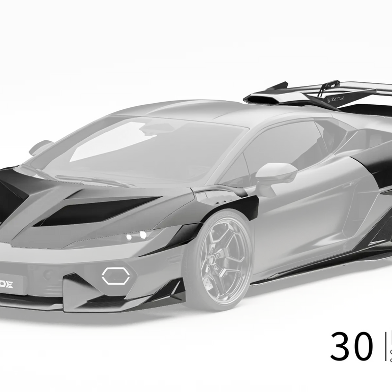 ZACOE Lamborghini Temerario 2025+ Carbon Fibre Wide Body Kit (30pcs/Set)