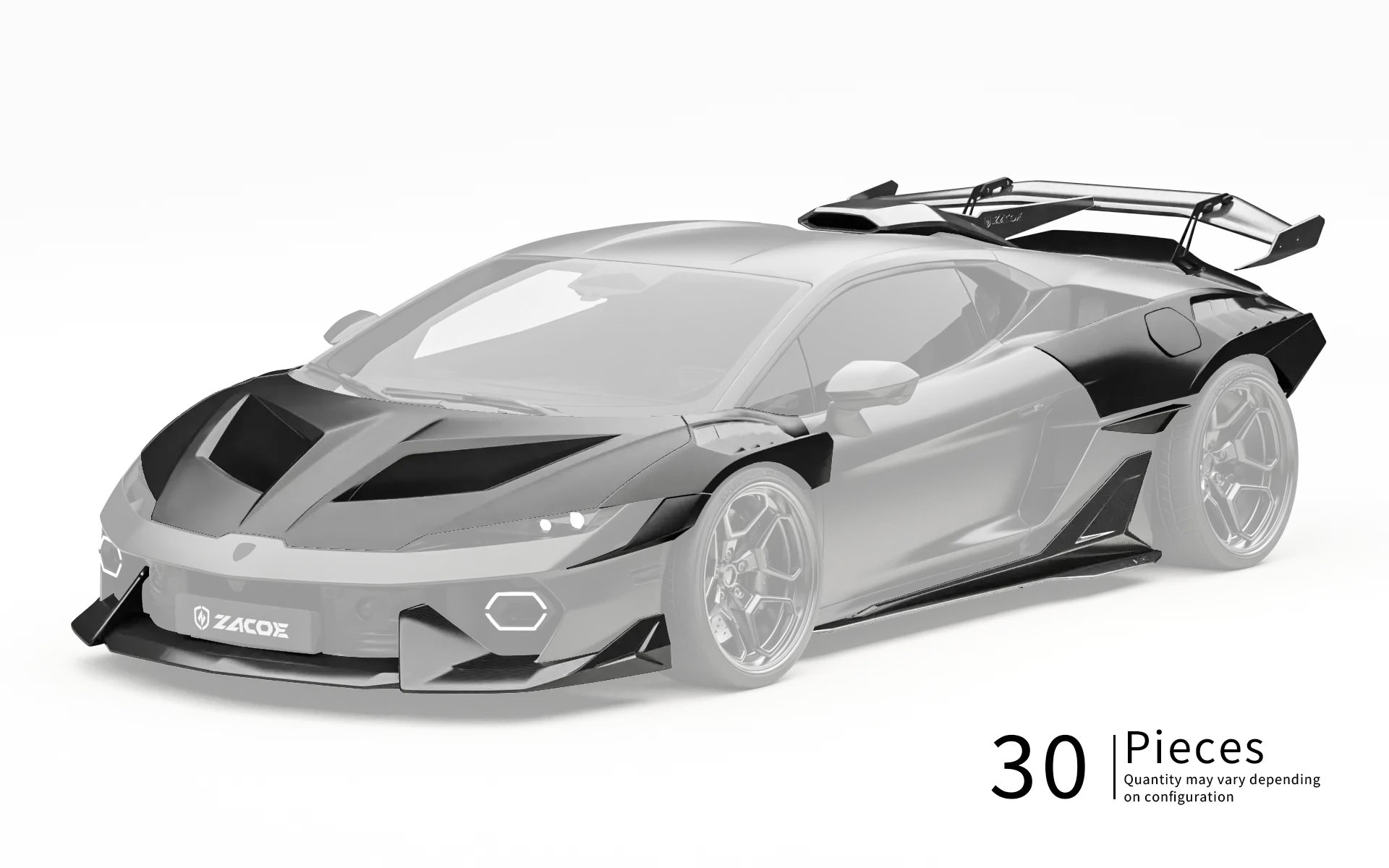 ZACOE Lamborghini Temerario 2025+ Carbon Fibre Wide Body Kit (30pcs/Set)