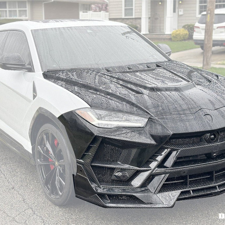 Lamborghini Urus (2018–2022) — DarwinPRO BKSS Part Carbon Fibre Front Bumper & Bonnet Aftermarket Carbon Fiber Part / Bodykit - Robot Bodykits