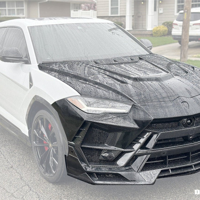 Lamborghini Urus (2018–2022) — DarwinPRO BKSS Part Carbon Fibre Front Bumper & Bonnet Aftermarket Carbon Fiber Part / Bodykit - Robot Bodykits