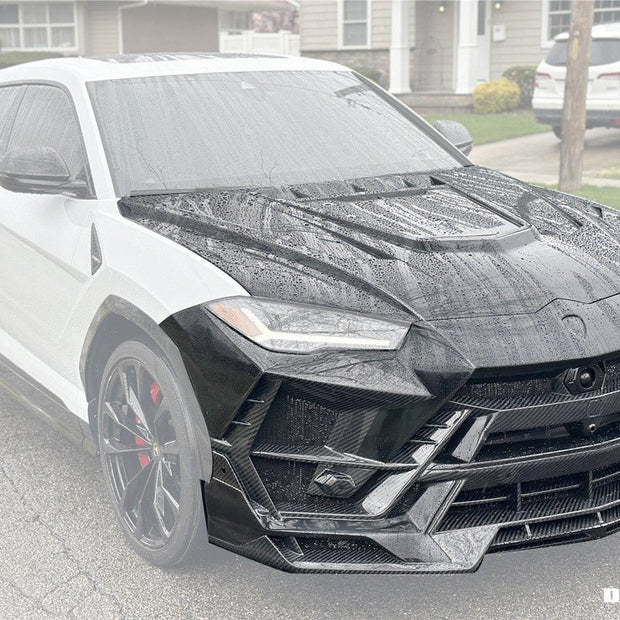 Lamborghini Urus (2018–2022) — DarwinPRO BKSS Part Carbon Fibre Front Bumper & Bonnet Aftermarket Carbon Fiber Part / Bodykit - Robot Bodykits