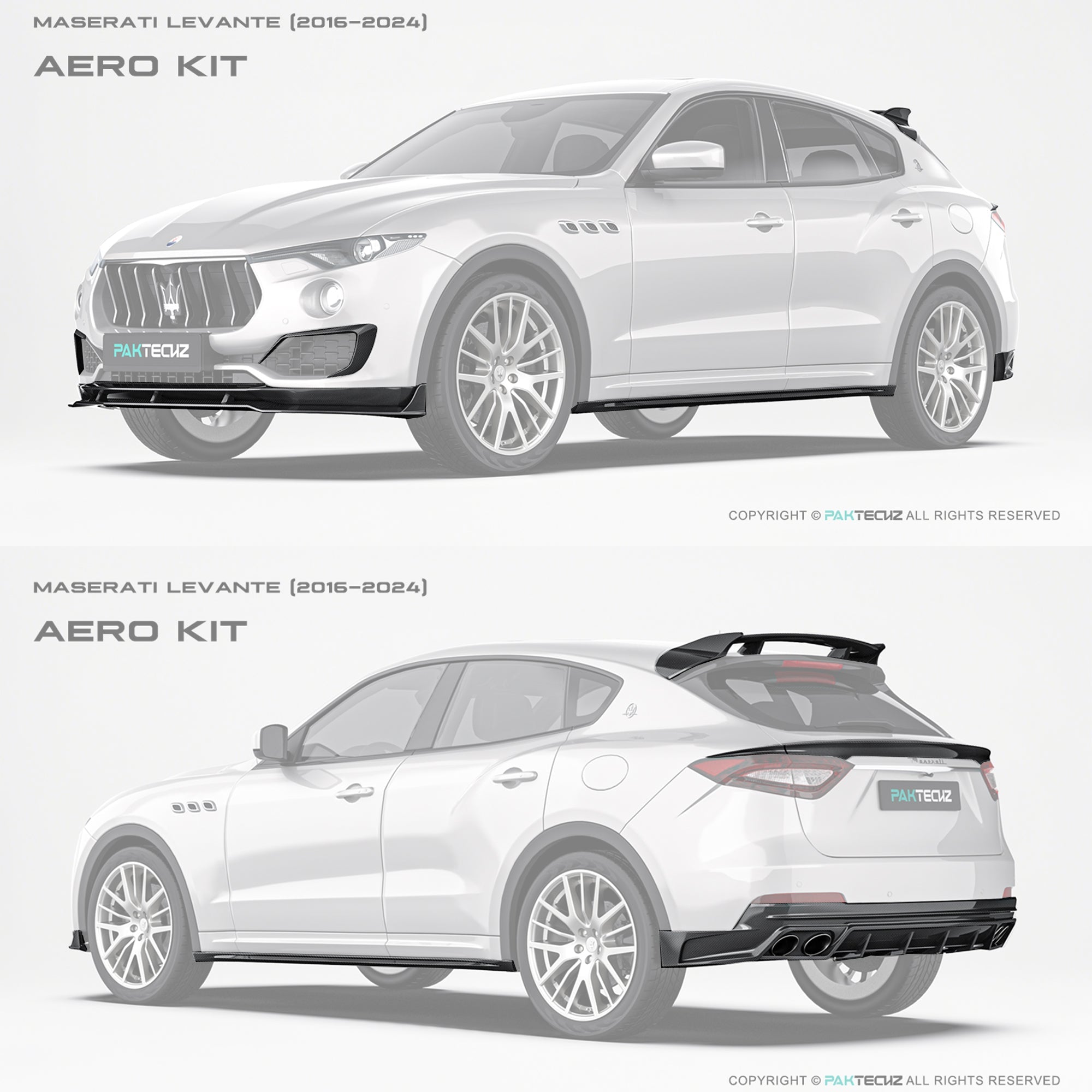 Maserati Levante Paktechz Full Dry Carbon Aerodynamics kit Aftermarket Carbon Fiber Part / Bodykit - Robot Bodykits