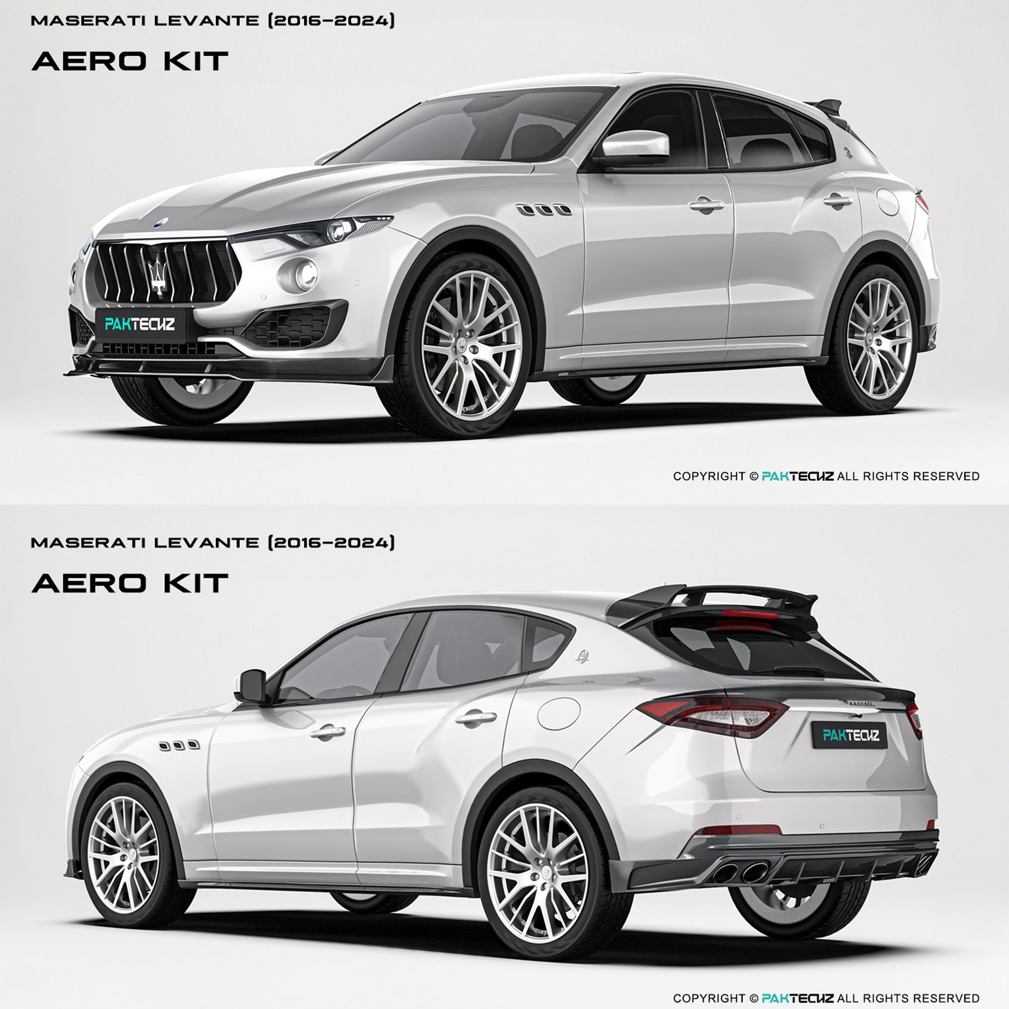 Maserati Levante Paktechz Full Dry Carbon Aerodynamics kit Aftermarket Carbon Fiber Part / Bodykit - Robot Bodykits