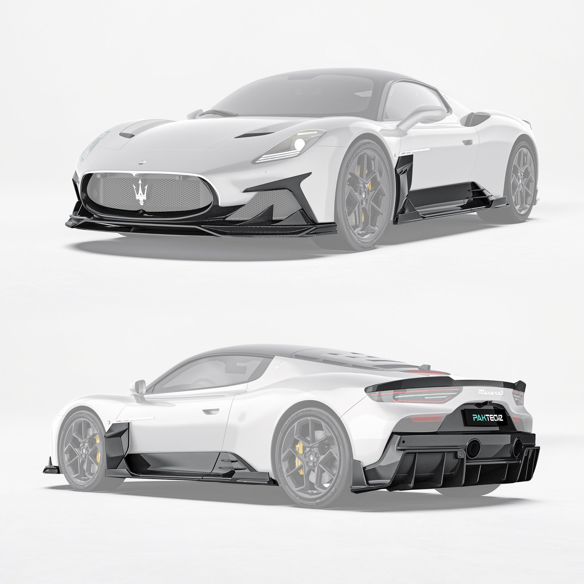 Maserati MC20 Paktechz Full Dry Carbon Aerodynamics Kit Aftermarket Carbon Fiber Part / Bodykit - Robot Bodykits