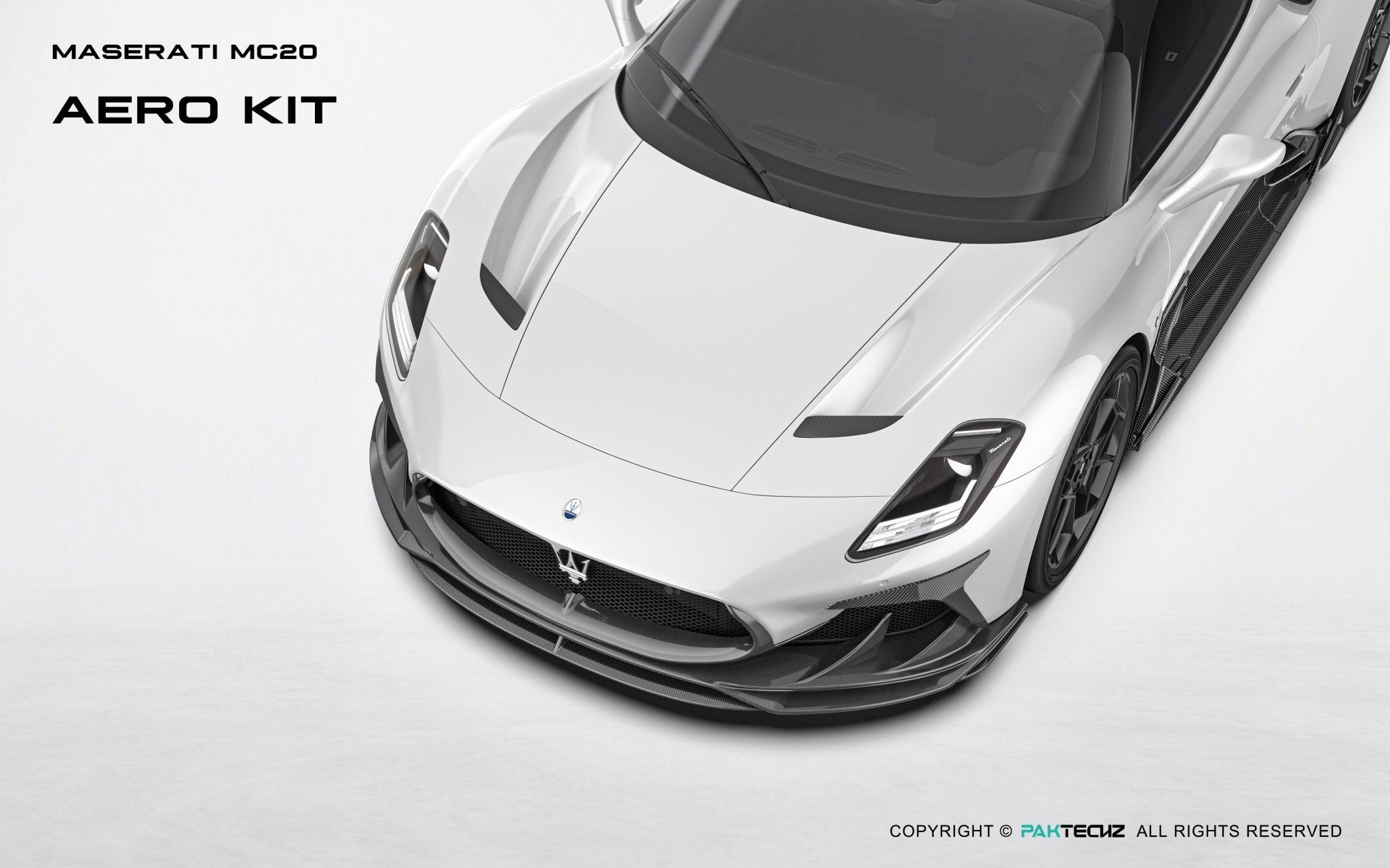 Maserati MC20 Paktechz Full Dry Carbon Aerodynamics Kit Aftermarket Carbon Fiber Part / Bodykit - Robot Bodykits